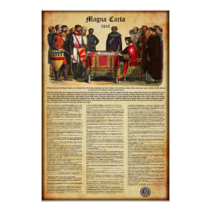Póster MAGNA CARTA 1215 - Texto en inglés