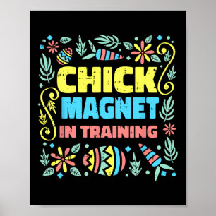 Póster Magnate De Chick En Entrenamiento De Huevos Gracio