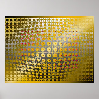 Póster Magnetismo esferoide digital de Op-art