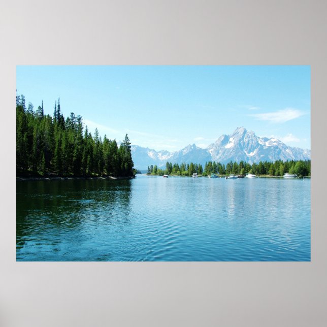 Póster magnífica fotografía paisajística - lago, montaña, (Frente)