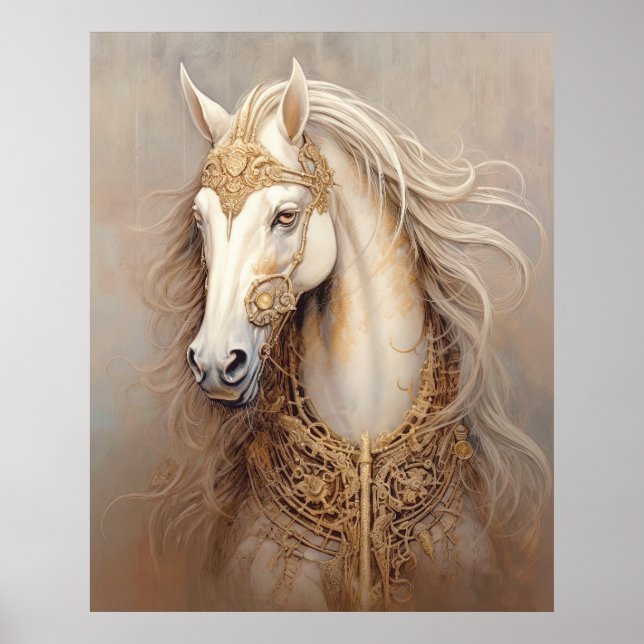 Póster Magnífica pintura de caballos (Frente)