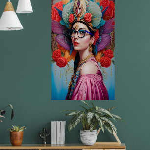Póster Magnífica princesa con gafas