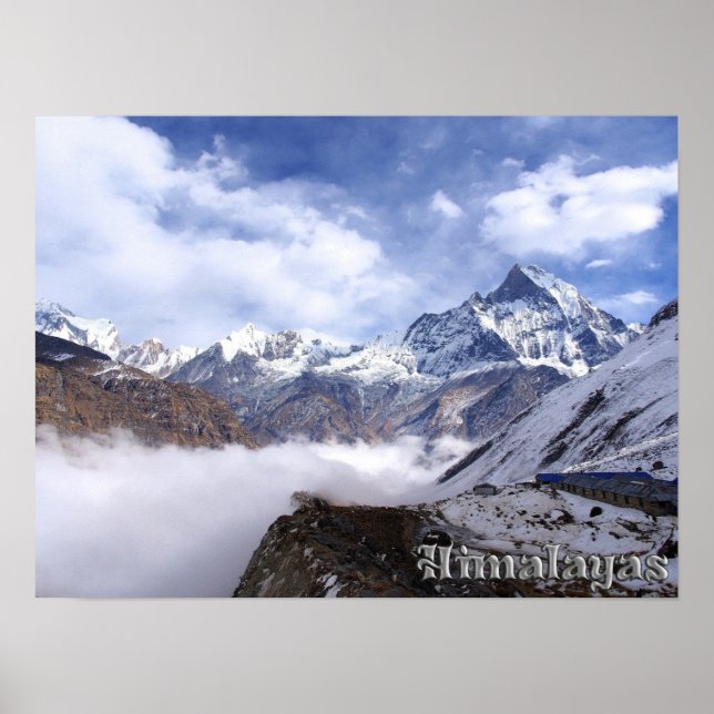 Póster Magníficas montañas Himalayas - Pico del Monte Eve (Frente)