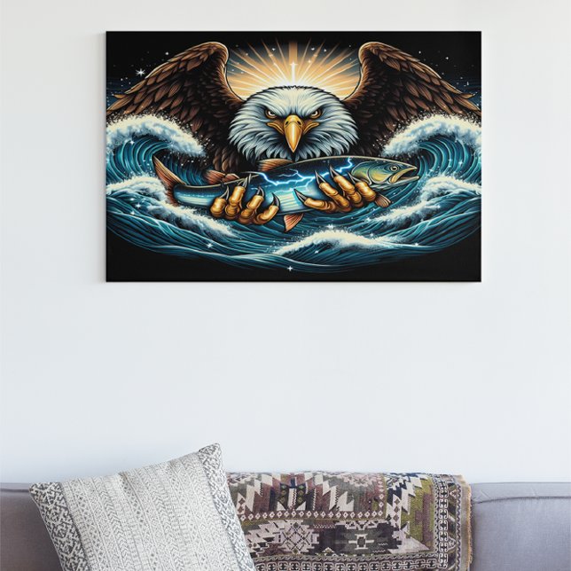 Póster Magnífico Águila Capturando Pescado Fresco (Subido por el creador)