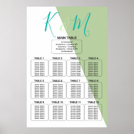 Póster Magnífico Boda Minimalista Lime Geométrico