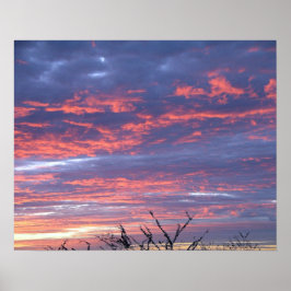 Póster Magnífico Poster del cielo atardecer