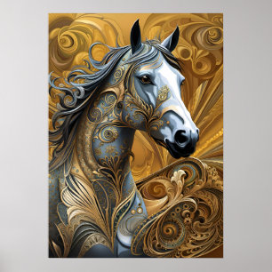 Póster Magnífico retrato de caballo