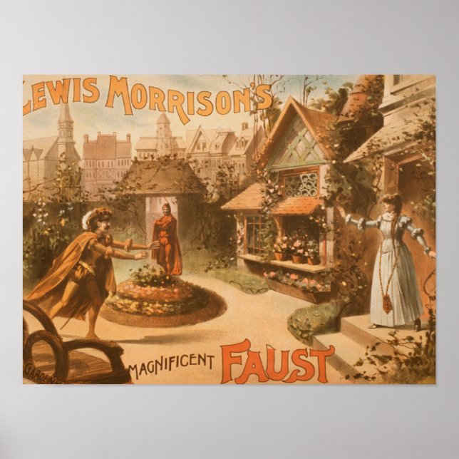 Póster Magnífico teatro Fausto de Lewis Morrison (Frente)