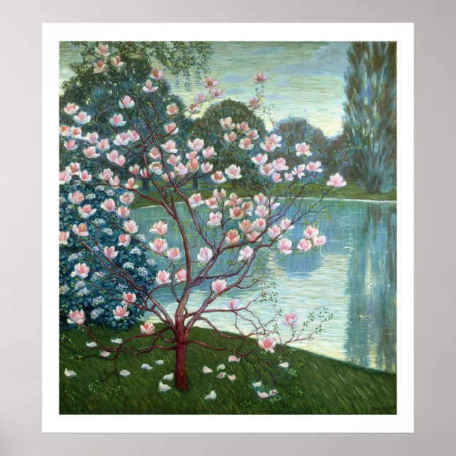 Póster Magnolia (aceite sobre lienzo) (Frente)