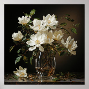 Póster Magnolia blanca
