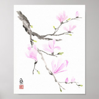 Póster Magnolia de Brisa de Primavera