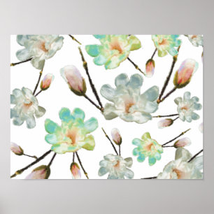 Póster Magnolia Pattern Poster
