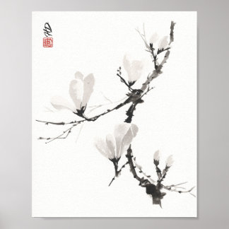 Póster Magnolia Susurrante