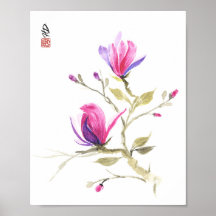 Magnolias en luz de primavera
