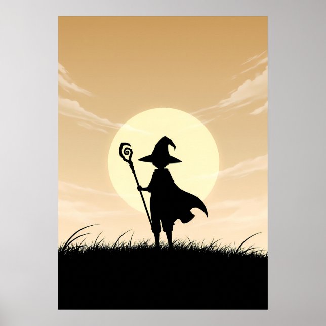 Póster Mago Anime Minimalista (Frente)
