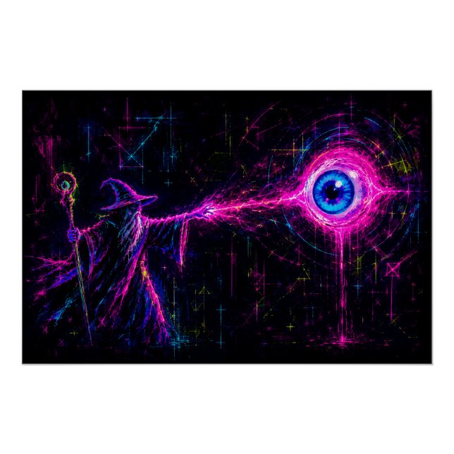 Póster Mago de neón (Anverso)