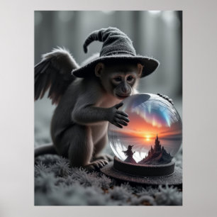 Póster Mago del mono volador de Oz Wicks