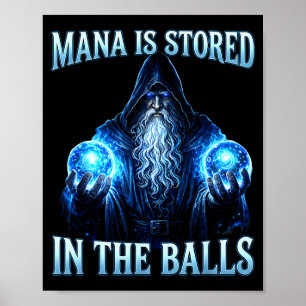 Póster Mago divertido mago hechicero brujo mana se almace