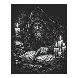 Póster Mago estudiando el grimorio — por BurnsInHell