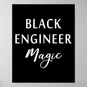 Póster Mago Ingeniero Negro Mes de la Historia Africana A