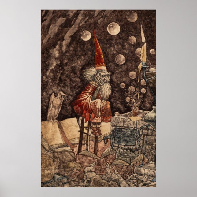 Póster Mago por Charles Folkard (Frente)