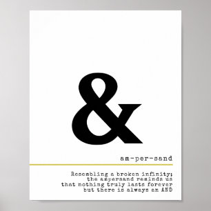 Póster Magpersand Minimal Black Typography