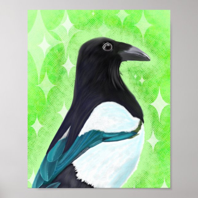 Póster Magpie curioso (Frente)