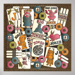 Póster Mah Jongg Jokers