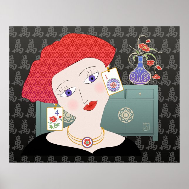 Póster Mah Jongg Lady 01 Poster (Frente)
