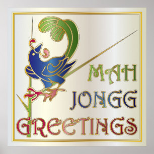 Póster Mah Jongg Navidades One Bam