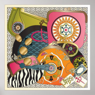 Póster Mah Jongg Purses