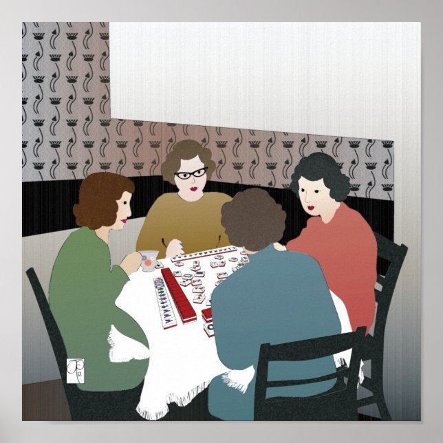 Póster Mah Jongg Retro Poster (Frente)