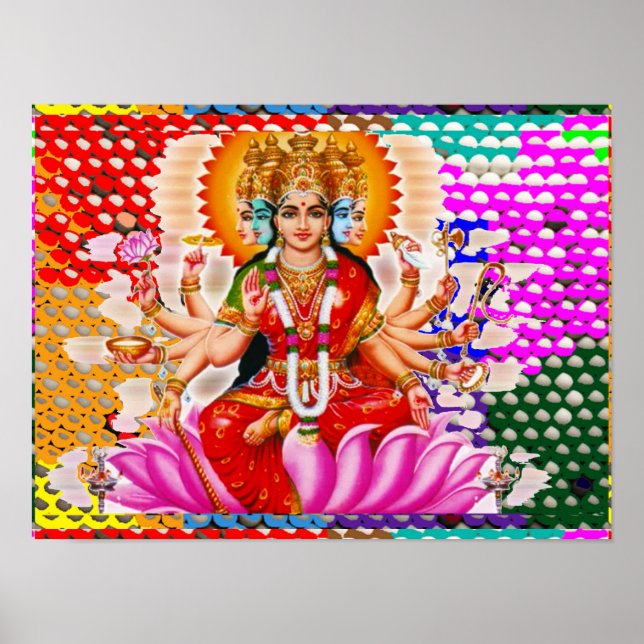 Póster Maha Laxmi: Diosa de la Riqueza (Frente)