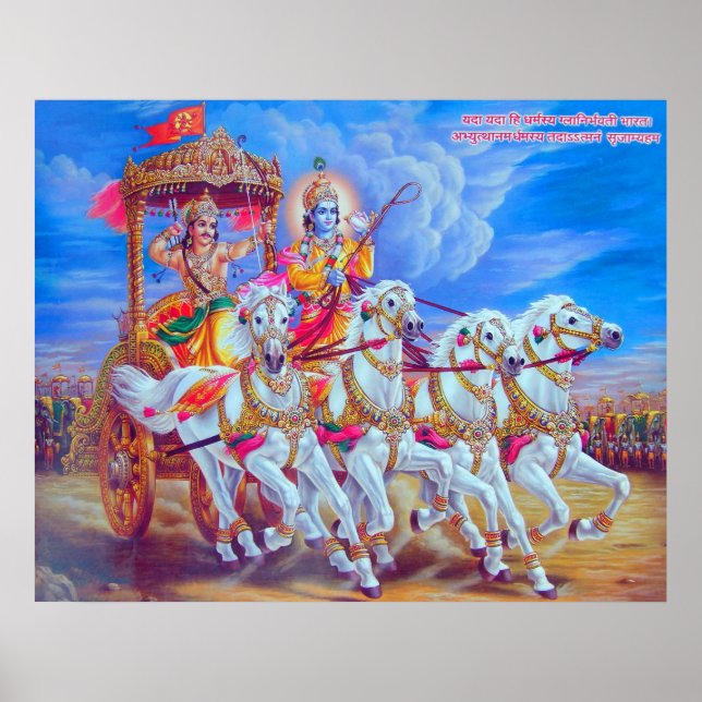 Póster Mahabharat - Lord Krishna y Arjun (Frente)