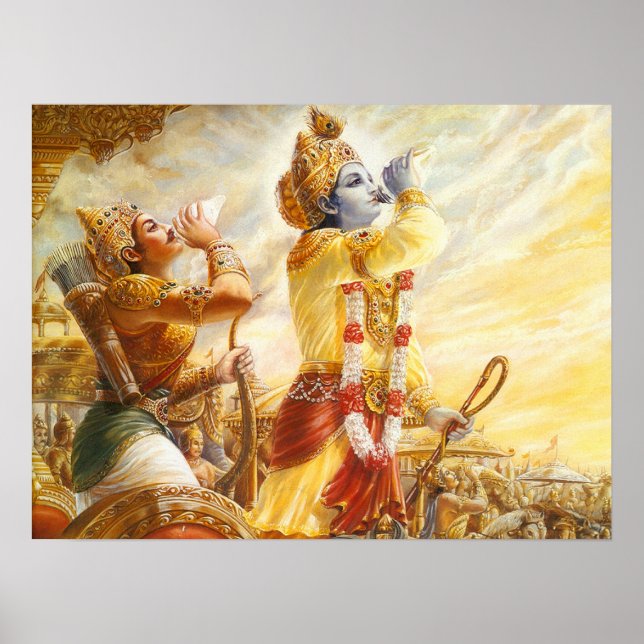 Póster Mahabharat - Lord Krishna y Arjun (Frente)