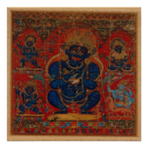 Póster Mahakala, el budismo tibetano