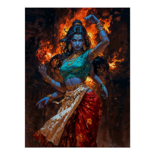 Póster Mahakali – El Fuego Vivo (Anverso)