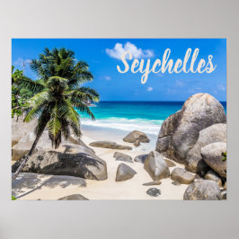Póster Mahe Seychelles Carana Beach