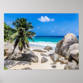 Póster Mahe Seychelles Carana Beach