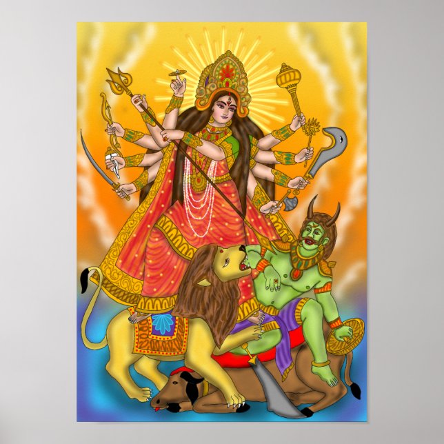 Póster Mahishasur Mardini Durga Poster (Frente)