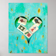 Mahjong llena mi poster del corazón