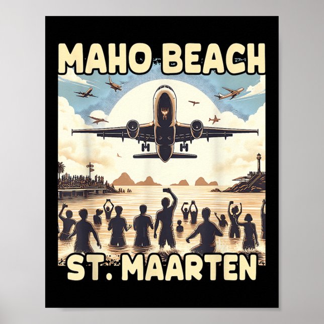 Póster Maho Beach St Maarten (Frente)