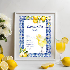 Póster Main Squeeze Lemons Bridal Shower Limoncello Bar