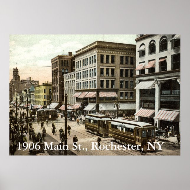 Póster Main St. 1906, Rochester, NY (Frente)