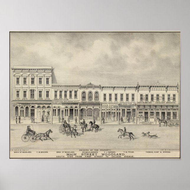 Póster Main St Woodland 2 (Frente)