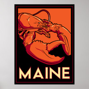 Póster Maine Art Deco