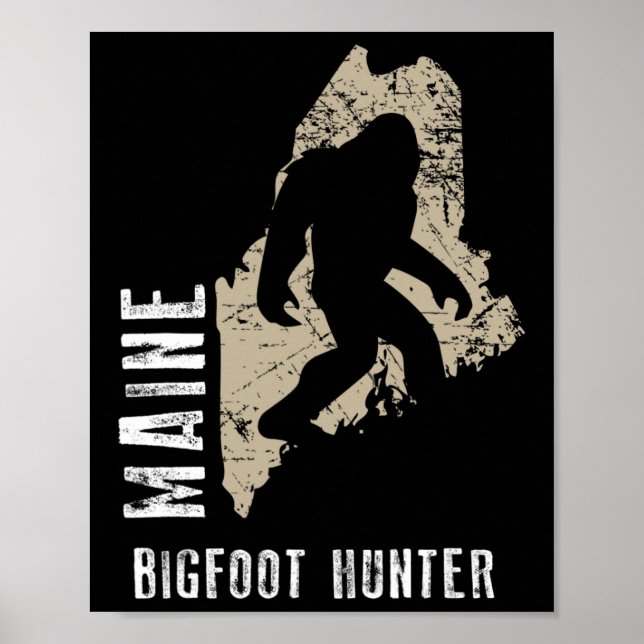 Póster Maine Bigfoot Hunter (Frente)