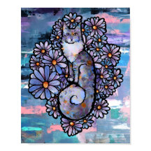 Maine Coon Diluir Calico Cat Purple