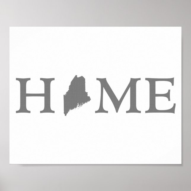 Póster Maine Home State Word Art (Frente)