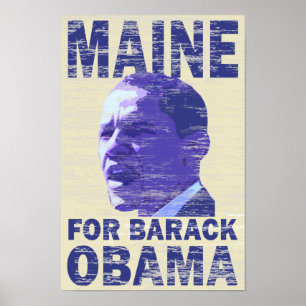 Póster Maine para el Poster de Barack Obama